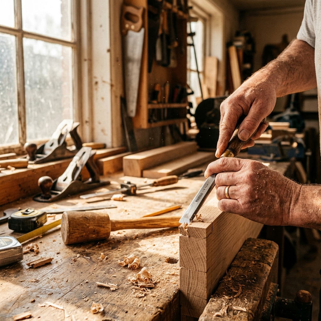 Wood crafting craftsmanship inside Novaro factory