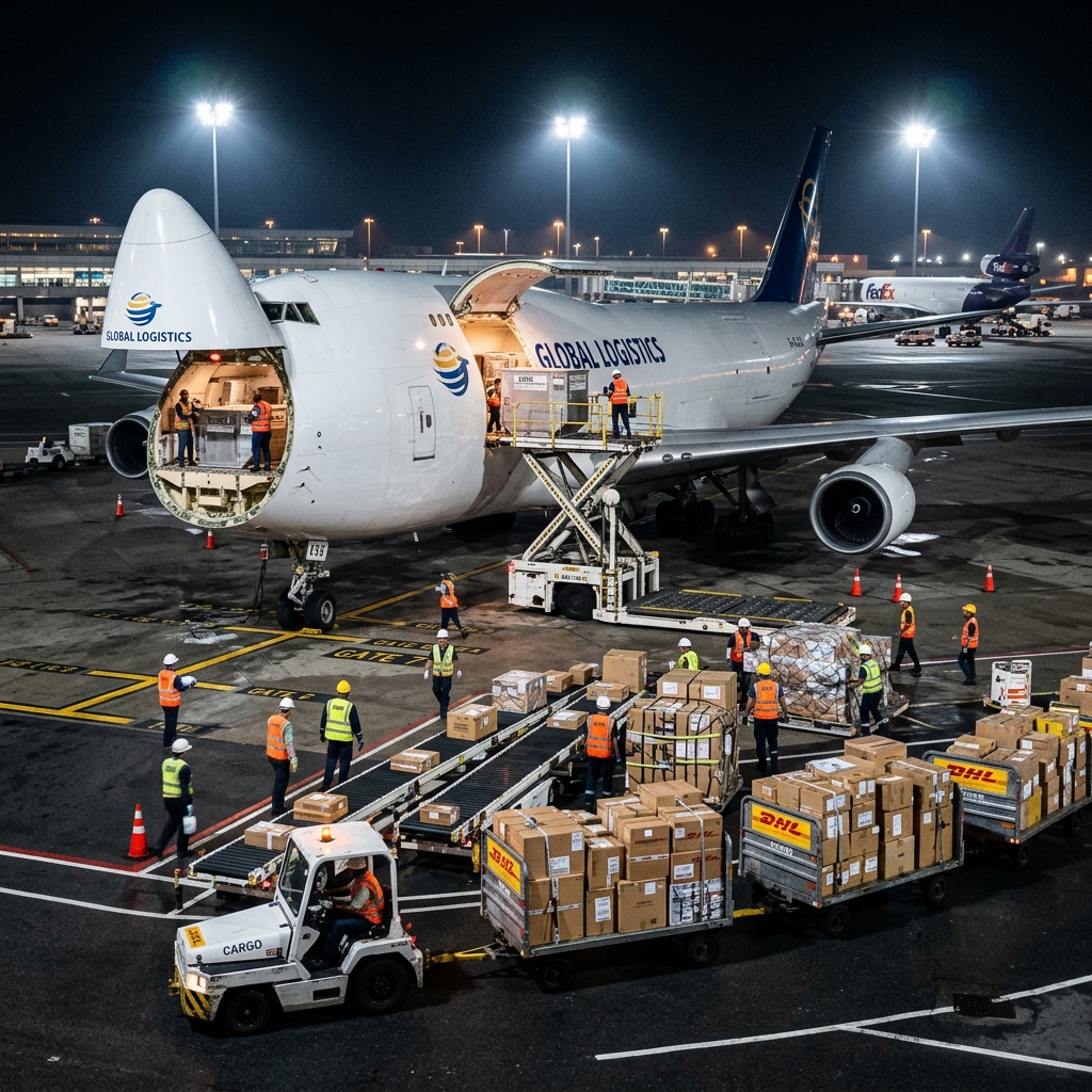 Priority air cargo flight loading logistics