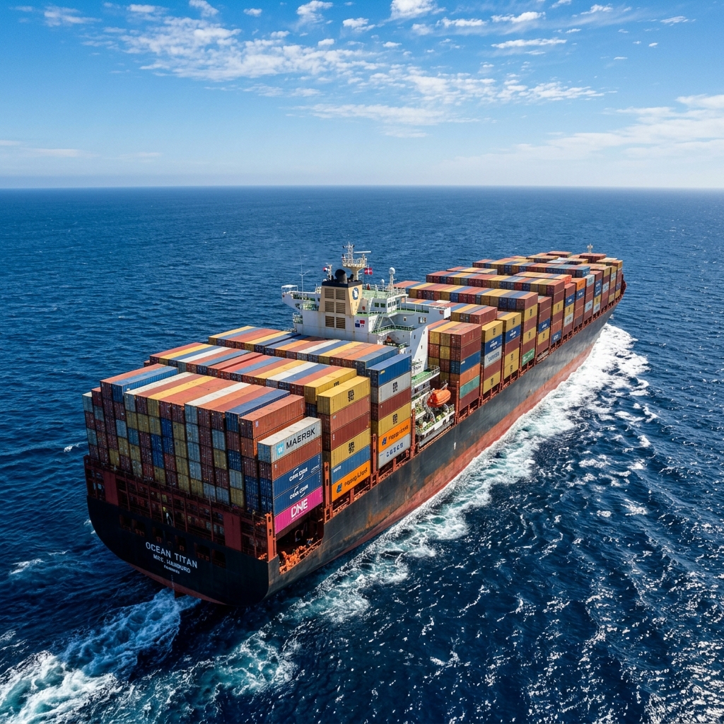 Global sea shipping cargo containers